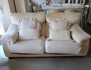 Sofá 3+2 plazas tela beige