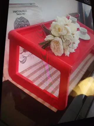 Vassoio Guzzini vintage anni 80 rosso