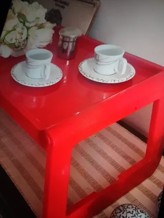 Vassoio Guzzini vintage anni 80 rosso