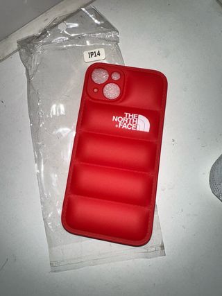Cover iPhone 14 The North Face Rosso in silicone