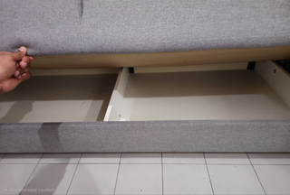 Sofá-cama 3 lugares com arrumos