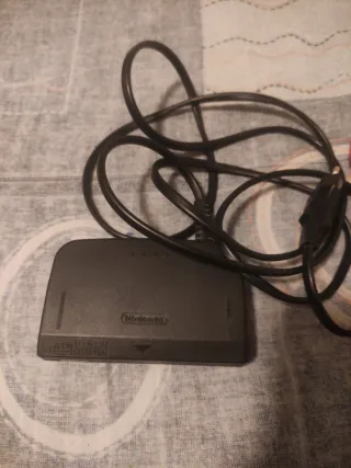 Nintendo 64 Morada Transparente Cables mando azul