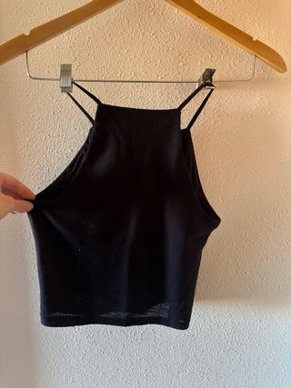 Top Bershka Negro Talla XS