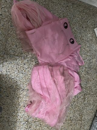 Cortina rosa transparente