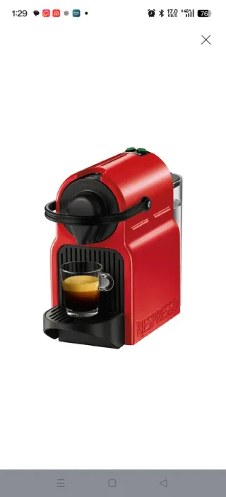 Cafetera Nespresso Krups Roja