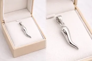 Ciondolo peperoncino argento