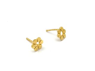 pendientes oro 18k con piedra con circonita