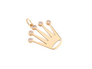 colgante oro 18k con piedra con circonita