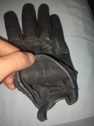 Guantes de Piel Negros T-8,5