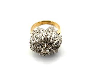 anillo oro 18k con piedra con diamante