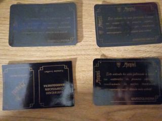 MONPIEL Cartera de cuero negro estilo Americana