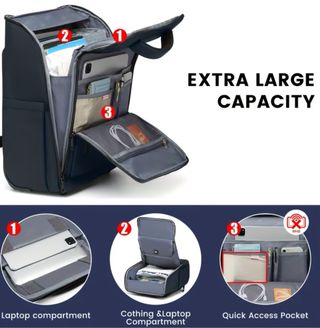 Mochila maleta cabina Impermeable YHGGS gris