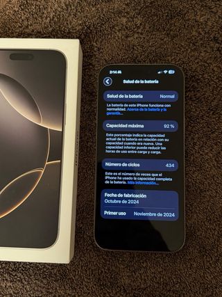 iPhone 16 Pro Max 256 GB Plata