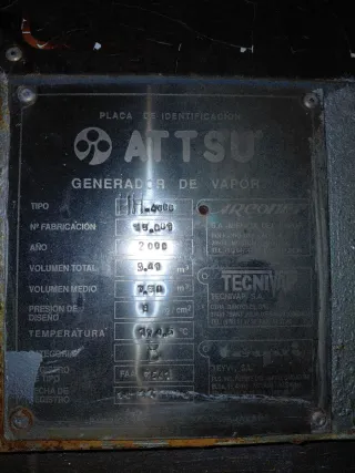 Caldera de vapor industrial