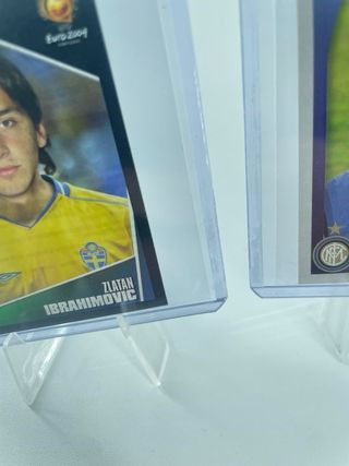 2 x Zlatan Ibrahimovic Panini Euro 2004 UCL 08 09