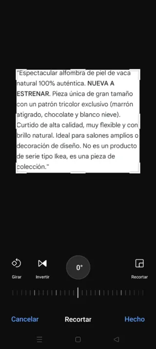 Alfombra Piel de Vaca Grande Nueva