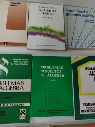 Álgebra, lote de 11 libros