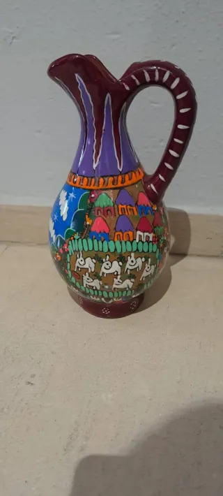 Jarrón decorativo pintado a mano