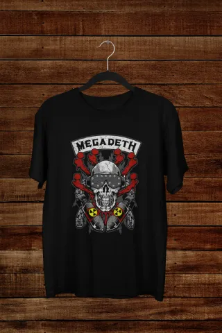 T-shirt Megadeth Preta