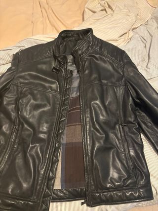 Chaqueta CUERO negro EmidioTucci talla L