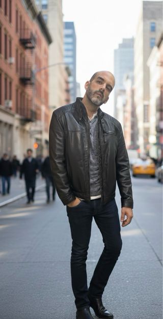 Chaqueta CUERO negro EmidioTucci talla L