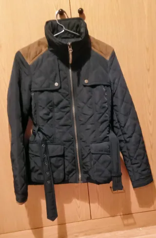 Chaqueta Zara mujer negra y marrón