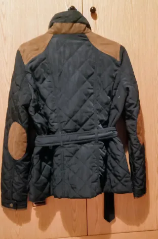 Chaqueta Zara mujer negra y marrón