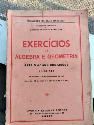 Livro exercícios álgebra e geometria