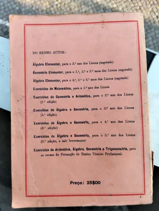 Livro exercícios álgebra e geometria