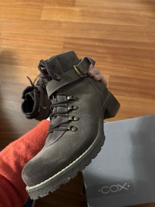 Scarponcini donna marrone/grigio