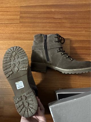 Scarponcini donna marrone/grigio