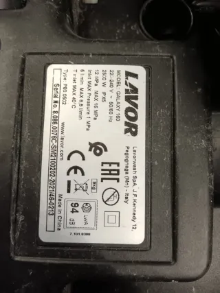 Hidrolimpiadora Lavor Galaxy 160 Agua Fría