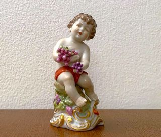 CAPODIMONTE antico Angelo con l'uva