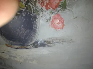 Coppia di quadri con nature morte floreali