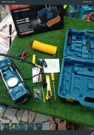 Compressore aria portatile doppio pistone