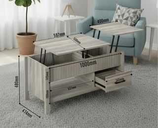 Mesa elevable de comedor lujo