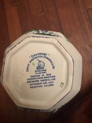 Caraffa in porcellana Davenport floreale