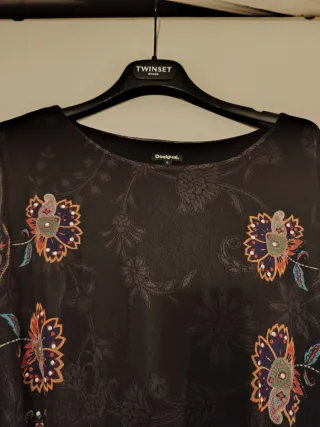 Blusa Desigual Negra Multicolor