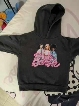 Sudadera Barbie Gris Niña 4 años