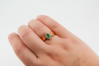 Anillo De Oro De 18K Con Diamantes.. Ref: 077-01-00119