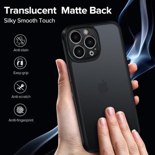 ivoler Funda Mate Negro para iPhone 12 Pro MAX 6.7