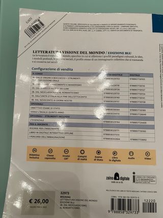 BOLOGNA LETTERATURA VISIONE MONDO V.2B