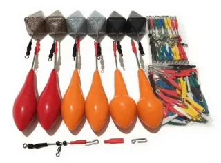 12 plomos pesca Surfcasting, grapas, urfes.