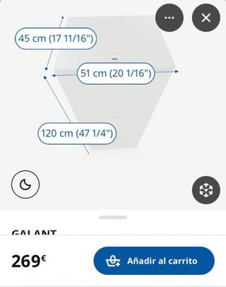 Armario Archivador GALANT Ikea Blanco