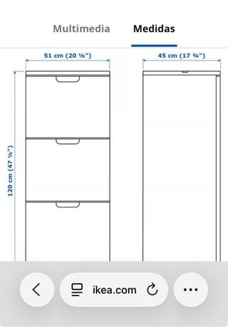 Armario Archivador GALANT Ikea Blanco