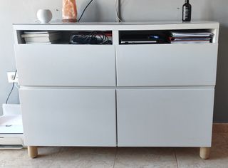 Mobile soggiorno IKEA BESTÅ Bianco + Cristallo