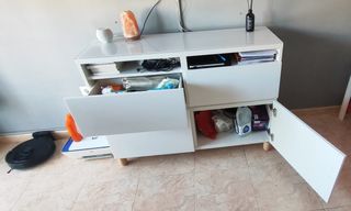 Mobile soggiorno IKEA BESTÅ Bianco + Cristallo