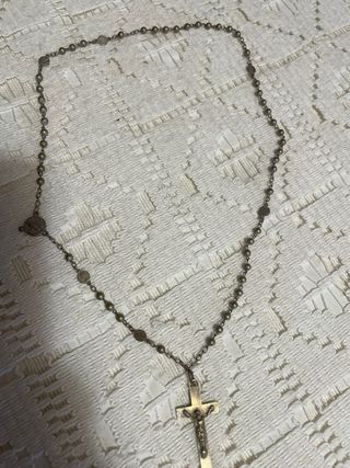 Rosario antiguo de plata