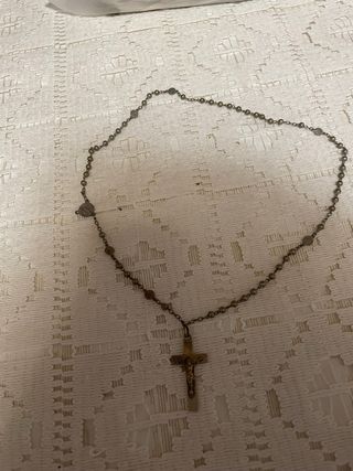 Rosario antiguo de plata