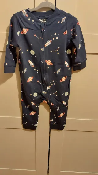 Pijama bebé talla 74 azul cohete de h&m